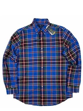 Ralph Lauren Men's L Classic Untucked Fit Performance FLANNEL Button-Down Shirt